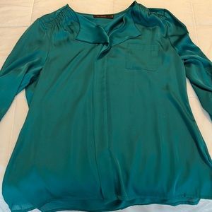 The limited - teal silky blouse